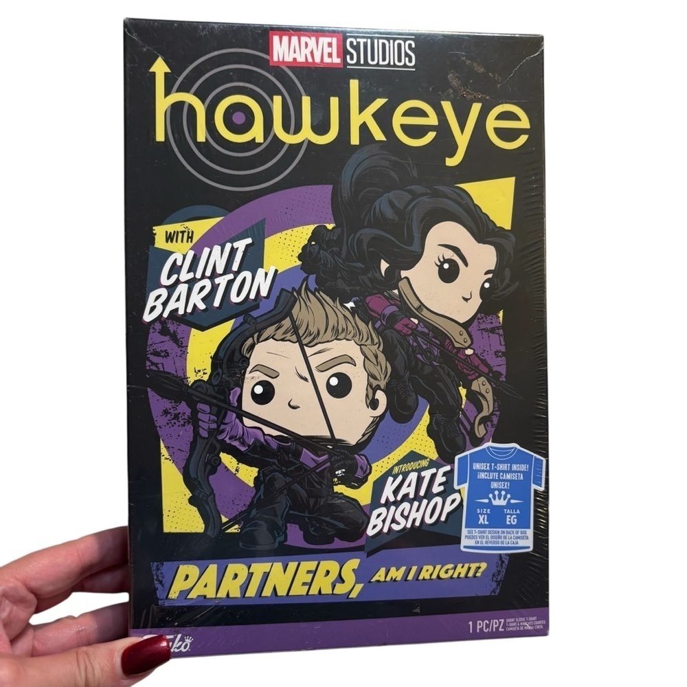 NEW Marvel Studios Hawkeye Funko Pop T-Shirt in XL Unisex Gift-Ready!
